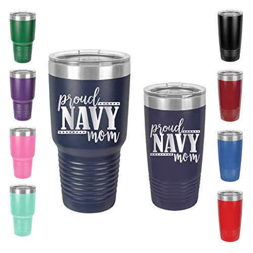 Engraved Navy Mom Tumbler