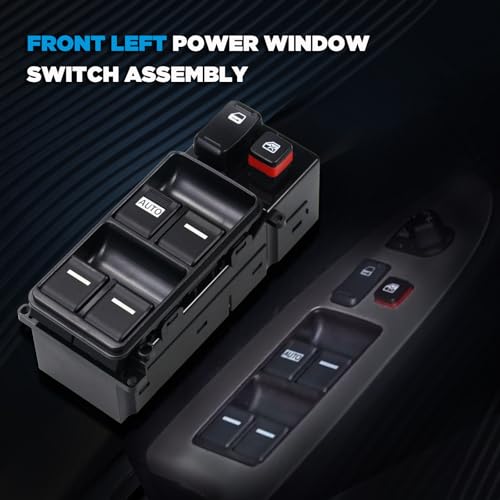AITKEN Master Power Window Switch Driver Side Compatible with 2003-2007 Honda Accord DX LX SE Sedan 4-Door 2.4L 3.0L, Odyssey 2003-2007 P/N 35750-SDA-HO7. by AITKEN - Image 2