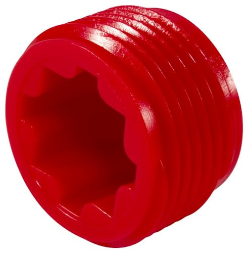 Tapón roscado de plástico 3/4 NPT accesorio tubería P-68V Caplugs PE-HD rojo 2