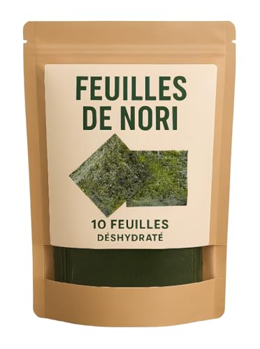 Hojas de Nori - Hojas enteras para cocina japonesa - Perfecto para rollos de sushi y maki