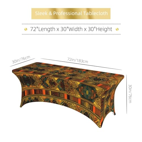 Nappe de table rectangulaire facile à installer avec impression amérindienne durable - 6