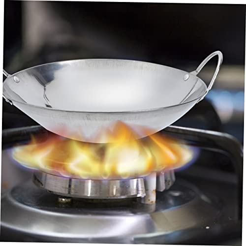 Wok de acero inoxidable UPKOCH 2 piezas 9.45 x 8.66 x 2.36 pulgadas miniatura 7