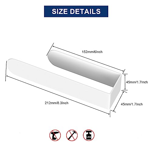 Image of HUFEEOH Adhesive Hand Towel Holder, Kitchen Towel Rack Towel Bars Wall Mounted, Stainless Steel Bath Towel Holder for Bathroom Hotel Kitchen (8 inch, White)