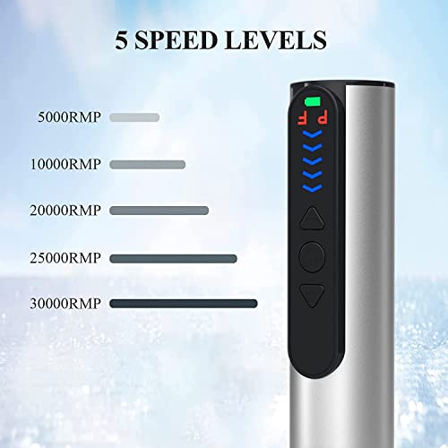 TOUCHBeauty Professional Cordless Nail Drill Kit, 30000 RPM Electric Nail File & Buffer with 8 Bits - Image 3