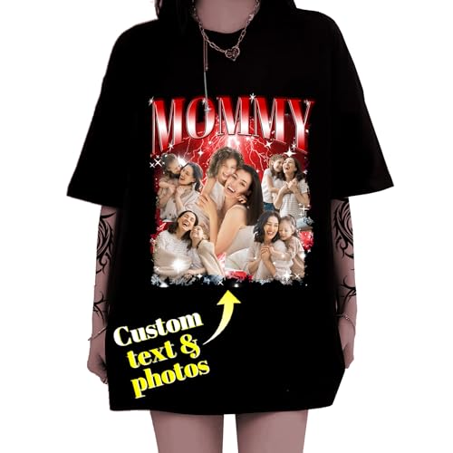 Personalized T Shirts Custom T Shirts for Girlfriend Boyfriend Custom Face Tshirt Vintage Graphic Shirt Funny Gifts