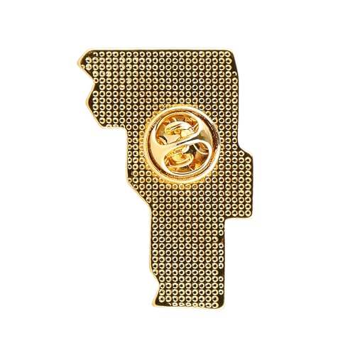 Image of State Shaped Map Lapel Metal Pin Enamel Brooch Keepsake Beautifully Designed for Backpack Hat