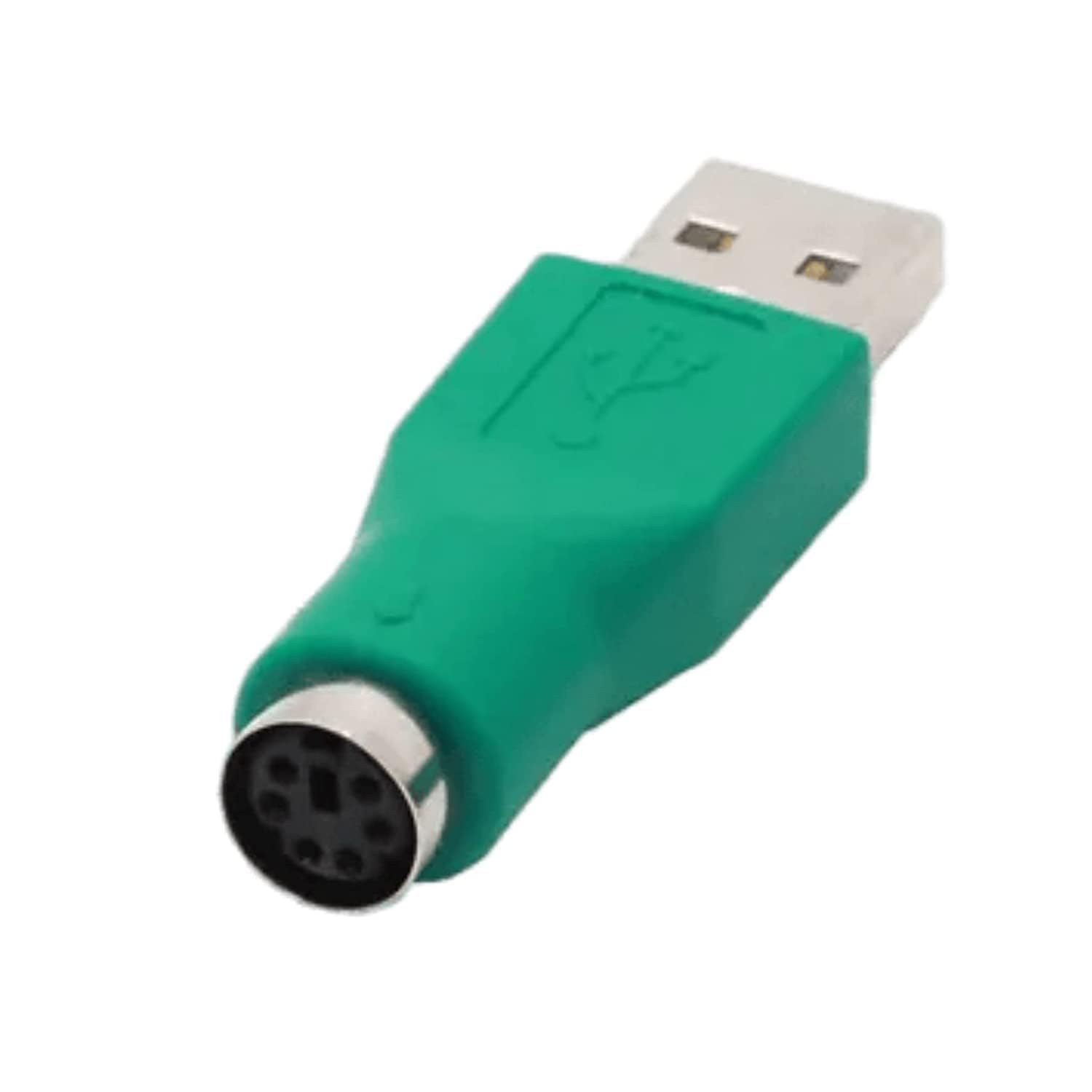 PS2 Female to USB 2.0 Type A Male Keyboard and Mouse Adapter | Mouse Compatible, Plug and Play, Compact Design, Green Colour, 6-Pin PS2 Port-image-4
