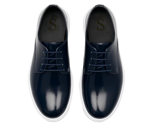 Chaussures vernies à lacets pour garçons au design classique