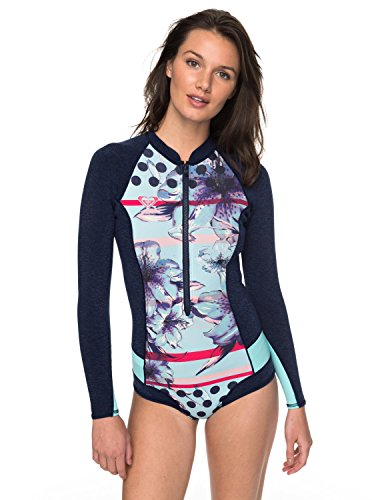 Roxy Womens 1Mm Pop Surf - Long Sleeve Front Zip Springsuit - Women - 10 - Blue Navy 10
