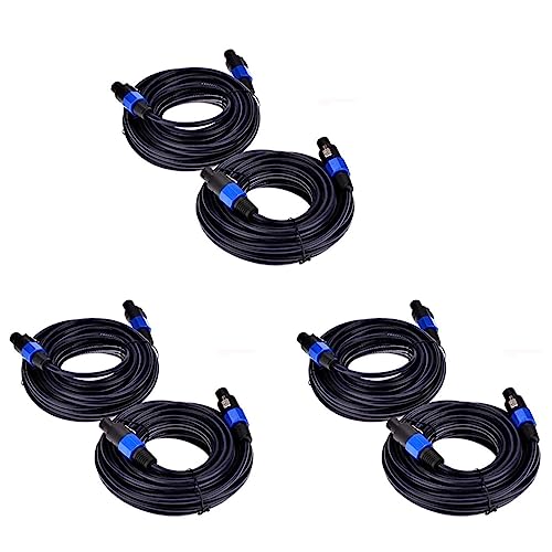 Câble Speakon mâle 25 pieds calibre 12 AWG pour haut-parleur DJ