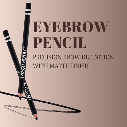 Image of Lakyou Beauty Eyebrow Pencil | Black | Waterproof & Smudge-Proof Brow Definer | Precision Tip for Natural-Looking Defined Brows | Long-Lasting Makeup Wear | 1.5g