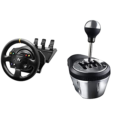 Thrustmaster Tx Rw Volante, Leather Edition - Xbox One/PC + TH8A Cambio per volanti (PS4, Xbox One, PS3, PC - Windows 8, 7, Vista & XP)