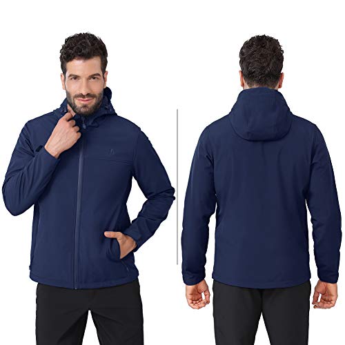 CAMEL CROWN Mens Softshell Jacket Fleece Lined Waterproof Windproof Lightweight Outerwear Full Zip Hiking Work Travel2