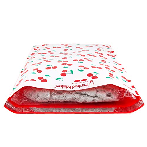 Image of Inspired Mailers - Poly Mailers 14.5x19-50 Pack - Cherries - Plastic Shipping Bags - Large Mailing Envelopes - Poly Bags for Shipping - Packing Envelopes - Plastic Mailing Bags