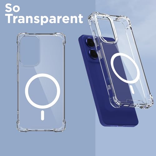 Image of Pikkme Back Cover for Motorola Moto G85 5G Mag-Safe Shockproof PC + TPU | Protective Case Magnetic Support | Bumper Case (Transparent Mag-Safe)