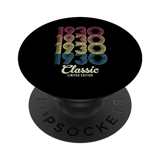 Regalos retro de cumpleaños vintage de 1930 para hombres y mujeres de los años 70 y 80 PopSockets PopGrip Intercambiable