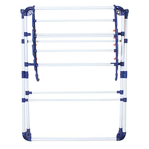 Image of ORRIL ZOSHOMI Winsome Cloth Dryer Stand Portable Foldable -White and Blue