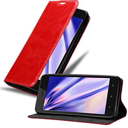 cadorabo Coque pour WIKO Sunny 3 en Rouge DE Pomme - Housse Protection avec Fermoire Magnétique,...