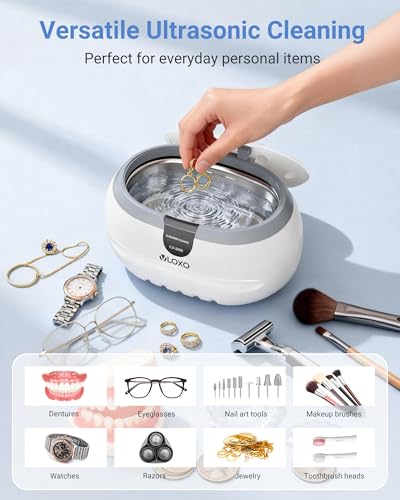 VLOXO Ultraschallreinigungsgerät 600ml – 42kHz Ultraschallreiniger Ultraschallbad...