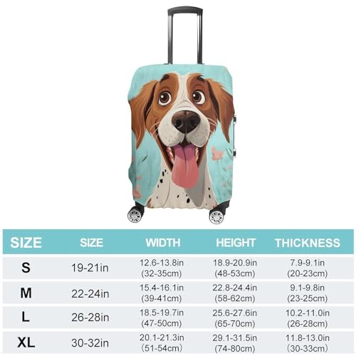 Travel Luggage Cover Suitcase Protector Funny Dog Elastic Washable Stretch Suitcase Protector Anti-Scratch Travel Suitcase Cover Fit 18-32 Inch Luggage2