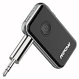 Mpow Bluetooth transmitter and receiver, 2-in-1 Wireless 3.5mm Bluetooth Adapter, Bluetootoh Transmitter for TV/PC/iPod, Bluetooth Audio Receiver for Car/Home Stereo System, Built-in Mic & Dual Link