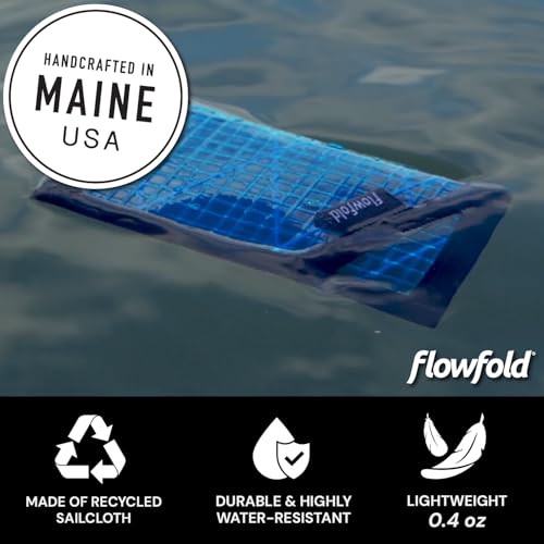 Image of Flowfold Recycled Sailcloth Minimalist Card Holder Wallet | Slim and Durable with Cash pocket and Credit Card Slot | Minimalist Wallet Made in USA Holds 6-8 Cards