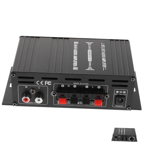 Beatifufu 12v Mini Amplifier for Car and Motorcycle Compact Audio Amplifier Portable Design