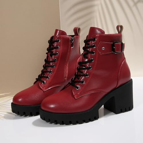 Bottes de cheville style combat d'une élégance remarquable à lacets