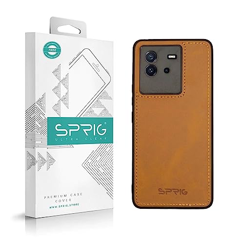 Image of SPRIG Compatible with IQOO Neo 6 5G Premium PrimeMatte (Matte Leather TPU) Back Cover Drop Tested Shock Proof Mobile Case for Men, Women, Boys and Girls with Camera Protection (Light Brown)
