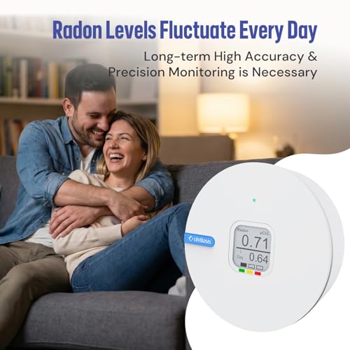 LifeBasis Radon Detector for Home, Portable E-Ink Display Radon Meter with Short & Long Term Monitoring of Radon Levels, Switchable Mesurement Unit Bq/m3 or pCi/L, Battery-Powered - Image 5