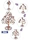 JOVIVI Baum des Lebens Naturstein DIY Schmuck Fengshui Baum mit Basis aus Keramik, Kupferdraht, Dekoration Glücksbringer für Schlafzimmer Büro Tisch