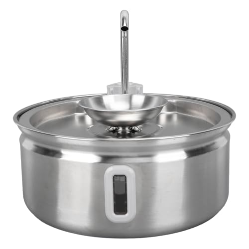 Fuente para agua de acero inox 3.2L para gatos miniatura 3
