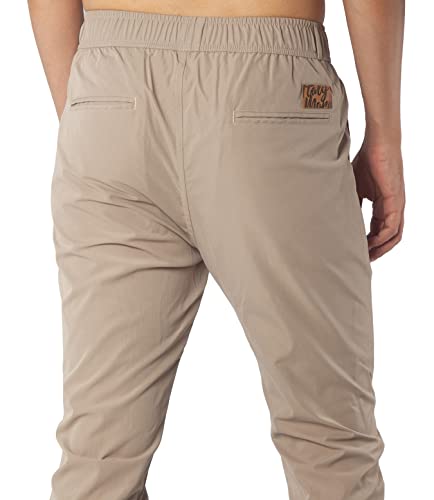 Italy Morn Mens Khaki Joggers With Pockets Lightweight Workout Pants (M,Khaki) #TOP4