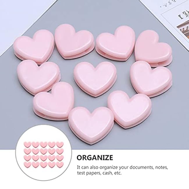 YARNOW 20pcs PlasticBag Clips Heart Shape Chip Bag Sealers Clamps Snack Coffee Potato Storage Sealing Slap Photo Picture Paper Holder for Kitchen Office, , 3.2X2.5X1CM (TWGQRPH1017UYH103K0)