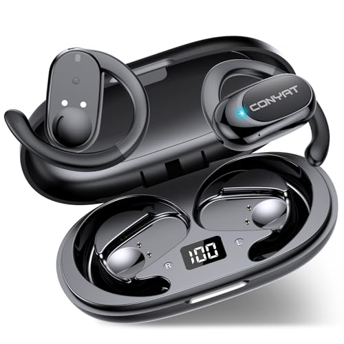 Conyat Übersetzer Ohrhörer 3-in-1-Übersetzungskopfhörer, unterstützt 164 Sprachen, 58H Open Ear Übersetzer Kopfhörer Mic für Lernen, Business