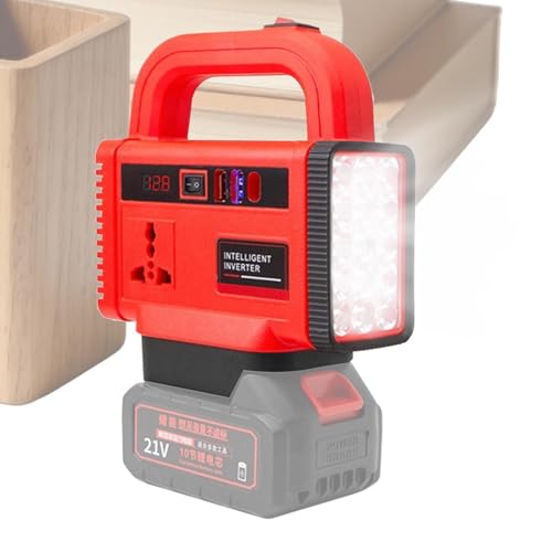 Portable Power Inverter - 150W DC to AC Converter with Light, Multifunction Truck Car Power Supply Device, Off Grid Energy Generator | RV Camping Powerr...