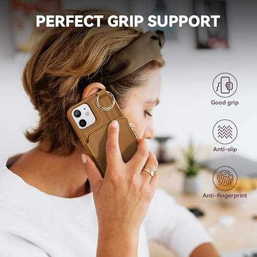 Coque iPhone 12 Pro marron housse protection silicone antichoc Kuafcase - 5