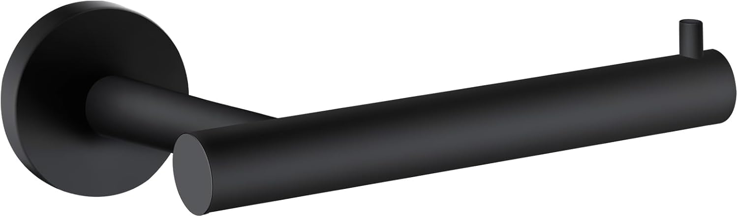 Toilet Paper Holder,SUS304 Stainless Steel Toilet Paper Roll Holder,Drilling Toilet Roll Holder,Bathroom Toilet Paper Holder Fits Mega Roll,Matte Black Toilet Paper Holders Wall Mount for Bathroom/RV