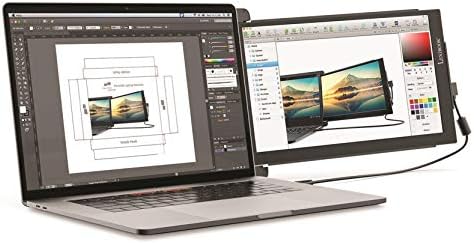 LEXIBOOK x Mobile Pixels -Trio Max 14"" Portable Monitor for Laptops - Full HD IPS 1080P - PC & Mac Compatible - USB A/Type-C - Dual Monitor Display with Rotation Work from Home - TRIOMAX