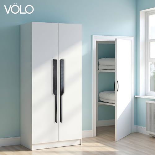 Image of VOLO Cabinet Handle - Multi-Use Pull Handle for Wardrobes, Drawers, Sliding Closets, and Doors in Kitchen, Office, Bedroom (SAC-59) (1 Pair Left & Right) (Black, 600MM (24 Inch))