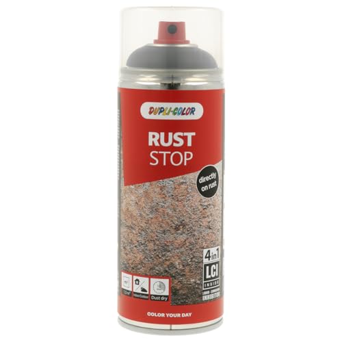 DUPLI-COLOR RUST STOP RAL 7011 Eisengrau Seidenmatt 400 ml, Korrosionsschutz, Hochwertige Deckkraft, Schnelltrocknend