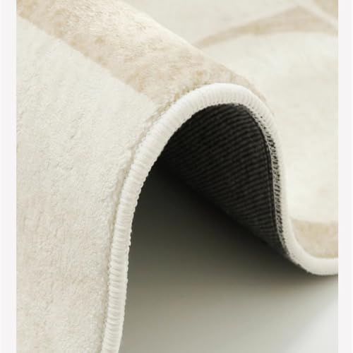 Tapis à rayures crème minimaliste chic en taille 80x160cm - 5