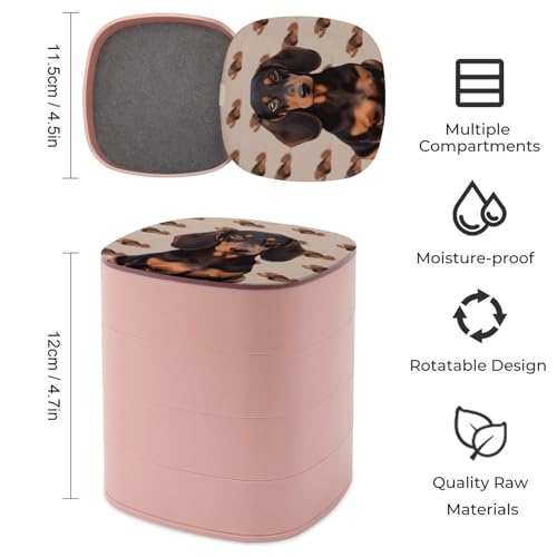 Organiseur de bijoux avec couvercle boîte de rangement teckel colliers - 3