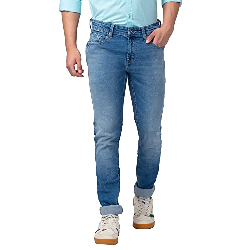 Image of Spykar Men's Slim Fit Low Rise Casual Jeans