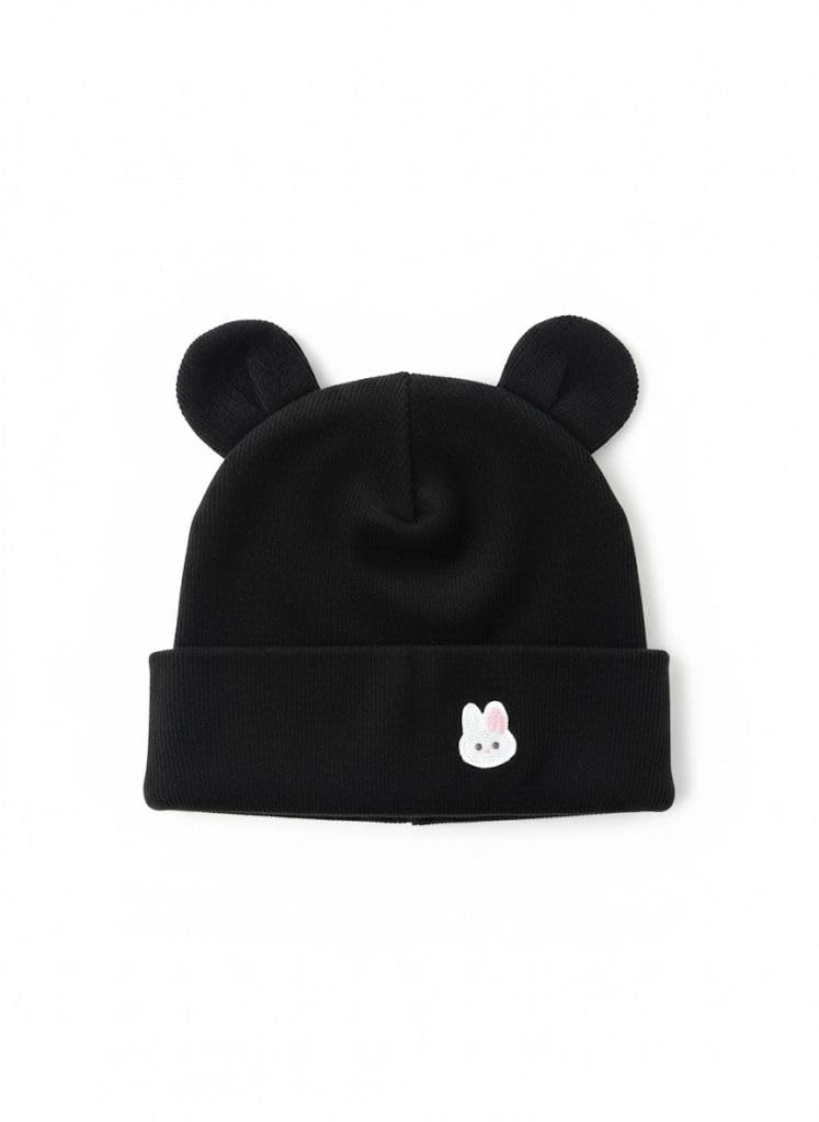 Velvet Soft Baby Beanie Hat with 3D Bunny Ears – Luxury Stretchy Knit Infant Cap for Newborn Girls & Boys Gentle Warm Headwear Ideal for Baby Photoshoot-picture-28