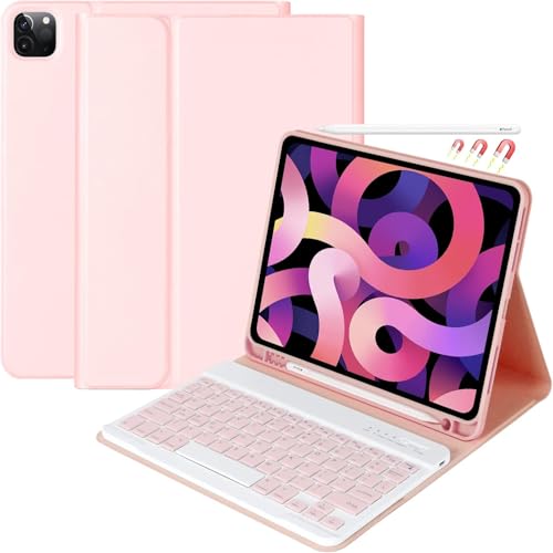 CC Store Case with Keyboard for iPad Air 11 inch M3 2025/M2 2024, iPad Air 5/4 10.9 inch, Keyboard Case for iPad Pro 11 4/3/2/1Gen, Wireless Detachable Keyboard Cover with Pencil Holder, UK Layout