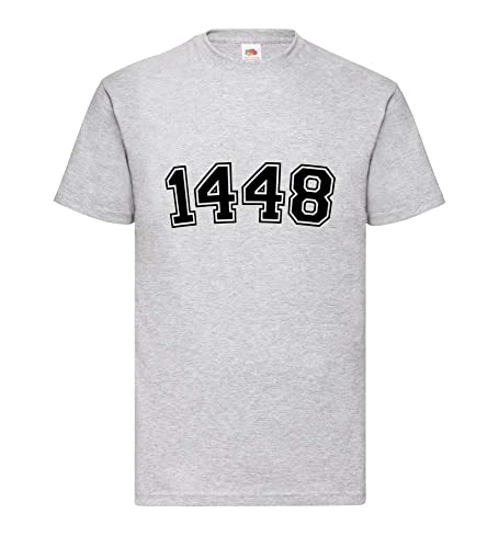 T-shirt gris pour homme en taille XXXL modèle 1448 basique confortable