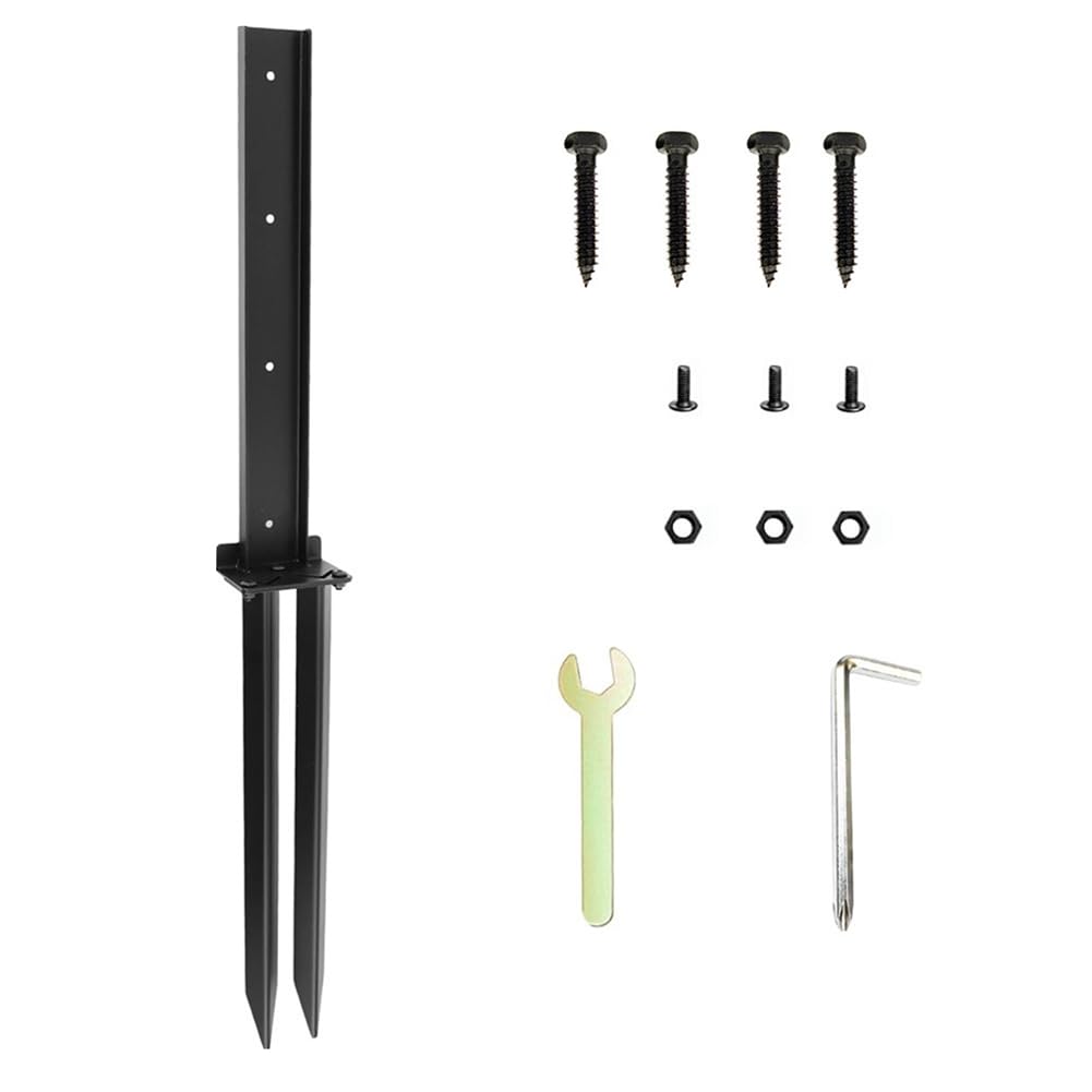 Littimoon Steel for Repairing Fencing Post Anchor Kit Heavy Duty for Inclined and Rotten Wooden Piles