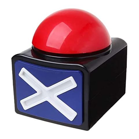 BOSKEY Game Buzzer, Party Competition Prop Toy with Lights and Alarm Sound Game Show Button Box, Quiz Buzzer for Game Show, Quiz Master Buzzer for Family Competition Games Cover