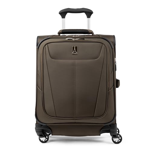 Image of Travelpro Maxlite 5 Softside Expandable Luggage with 4 Spinner Wheels, Lightweight Suitcase, Men and Women, International, Mocha, Carry-on 19-Inch